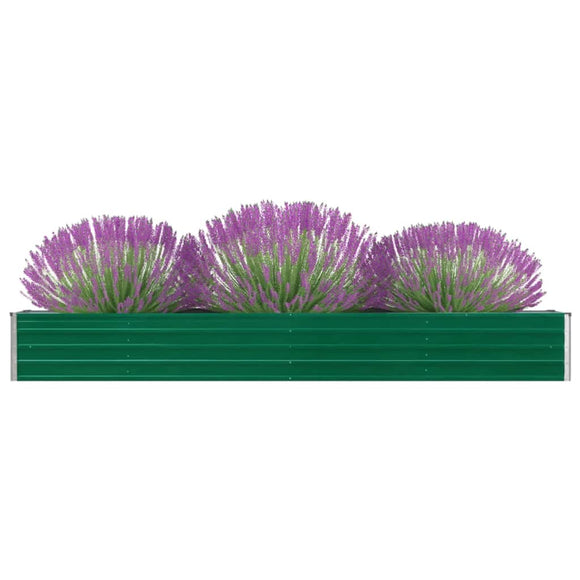 NNEVL Garden Raised Bed Galvanised Steel 320x40x45 cm Green
