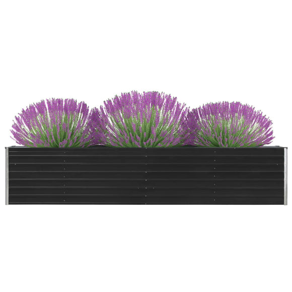NNEVL Garden Raised Bed Galvanised Steel 320x40x45 cm Anthracite