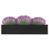 NNEVL Garden Raised Bed Galvanised Steel 320x40x45 cm Anthracite