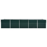 NNEVL Garden Raised Bed Galvanised Steel 400x80x45 cm Green