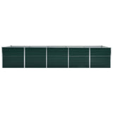 NNEVL Garden Raised Bed Galvanised Steel 400x80x77 cm Green