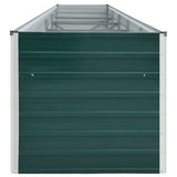 NNEVL Garden Raised Bed Galvanised Steel 400x80x77 cm Green