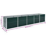 NNEVL Garden Raised Bed Galvanised Steel 400x80x77 cm Green