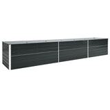 NNEVL Garden Raised Bed Galvanised Steel 480x80x45 cm Anthracite