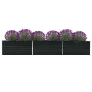 NNEVL Garden Raised Bed Galvanised Steel 480x80x45 cm Anthracite