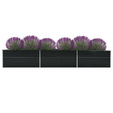 NNEVL Garden Raised Bed Galvanised Steel 480x80x45 cm Anthracite