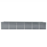 NNEVL Garden Raised Bed Galvanised Steel 480x80x77 cm Grey