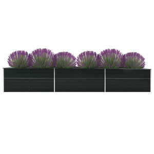 NNEVL Garden Raised Bed Galvanised Steel 480x80x77 cm Anthracite