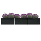 NNEVL Garden Raised Bed Galvanised Steel 480x80x77 cm Anthracite