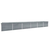 NNEVL Garden Raised Bed Galvanised Steel 600x80x45 cm Grey