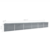 NNEVL Garden Raised Bed Galvanised Steel 600x80x45 cm Grey