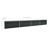 NNEVL Garden Raised Bed Galvanised Steel 600x80x45 cm Anthracite