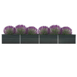 NNEVL Garden Raised Bed Galvanised Steel 600x80x45 cm Anthracite
