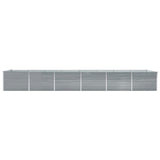 NNEVL Garden Raised Bed Galvanised Steel 600x80x77 cm Grey