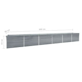 NNEVL Garden Raised Bed Galvanised Steel 600x80x77 cm Grey