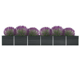 NNEVL Garden Raised Bed Galvanised Steel 600x80x77 cm Anthracite