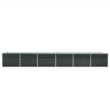 NNEVL Garden Raised Bed Galvanised Steel 600x80x77 cm Anthracite