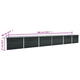 NNEVL Garden Raised Bed Galvanised Steel 600x80x77 cm Anthracite