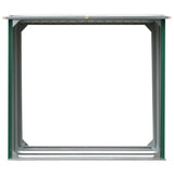 NNEVL Log Storage Shed Galvanised Steel 172x91x154 cm Green