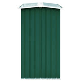 NNEVL Log Storage Shed Galvanised Steel 172x91x154 cm Green