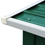 NNEVL Log Storage Shed Galvanised Steel 172x91x154 cm Green