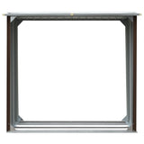 NNEVL Log Storage Shed Galvanised Steel 172x91x154 cm Brown