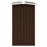 NNEVL Log Storage Shed Galvanised Steel 172x91x154 cm Brown