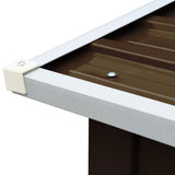NNEVL Log Storage Shed Galvanised Steel 172x91x154 cm Brown