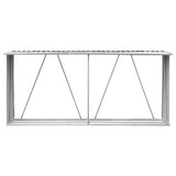 NNEVL Garden Log Storage Shed Galvanised Steel 330x84x152 cm Green