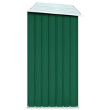 NNEVL Garden Log Storage Shed Galvanised Steel 330x84x152 cm Green