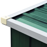 NNEVL Garden Log Storage Shed Galvanised Steel 330x84x152 cm Green
