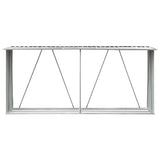 NNEVL Garden Log Storage Shed Galvanised Steel 330x84x152 cm Brown