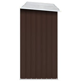 NNEVL Garden Log Storage Shed Galvanised Steel 330x84x152 cm Brown