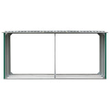 NNEVL Garden Log Storage Shed Galvanised Steel 330x92x153 cm Green