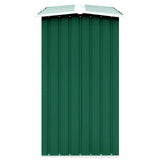 NNEVL Garden Log Storage Shed Galvanised Steel 330x92x153 cm Green
