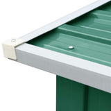 NNEVL Garden Log Storage Shed Galvanised Steel 330x92x153 cm Green
