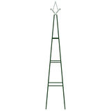 NNEVL Garden Climbing Plant Racks 2 pcs Dark Green 35x35x195 cm Iron