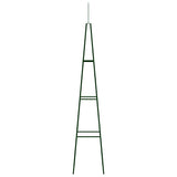 NNEVL Garden Climbing Plant Racks 2 pcs Dark Green 35x35x195 cm Iron