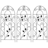 NNEVL Plant Climbing Racks 3 pcs Black 40x100 cm Iron