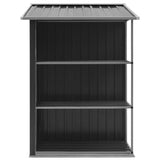 NNEVL Garden Shed with Rack Anthracite 205x130x183 cm Iron