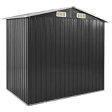 NNEVL Garden Shed with Rack Anthracite 205x130x183 cm Iron