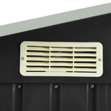 NNEVL Garden Shed with Rack Anthracite 205x130x183 cm Iron