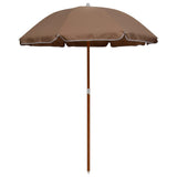NNEVL Parasol with Steel Pole 180 cm Taupe