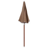 NNEVL Parasol with Steel Pole 180 cm Taupe