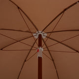 NNEVL Parasol with Steel Pole 180 cm Taupe