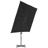 NNEVL Cantilever Umbrella with Steel Pole Black 250x250 cm