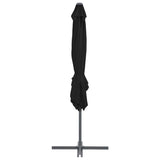 NNEVL Cantilever Umbrella with Steel Pole Black 250x250 cm