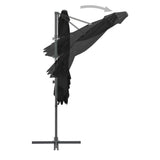 NNEVL Cantilever Umbrella with Steel Pole Black 250x250 cm