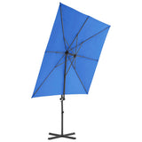 NNEVL Cantilever Umbrella with Steel Pole Azure Blue 250x250 cm