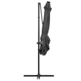 NNEVL Cantilever Umbrella with LED lights and Steel Pole 250x250 cm Anthracite